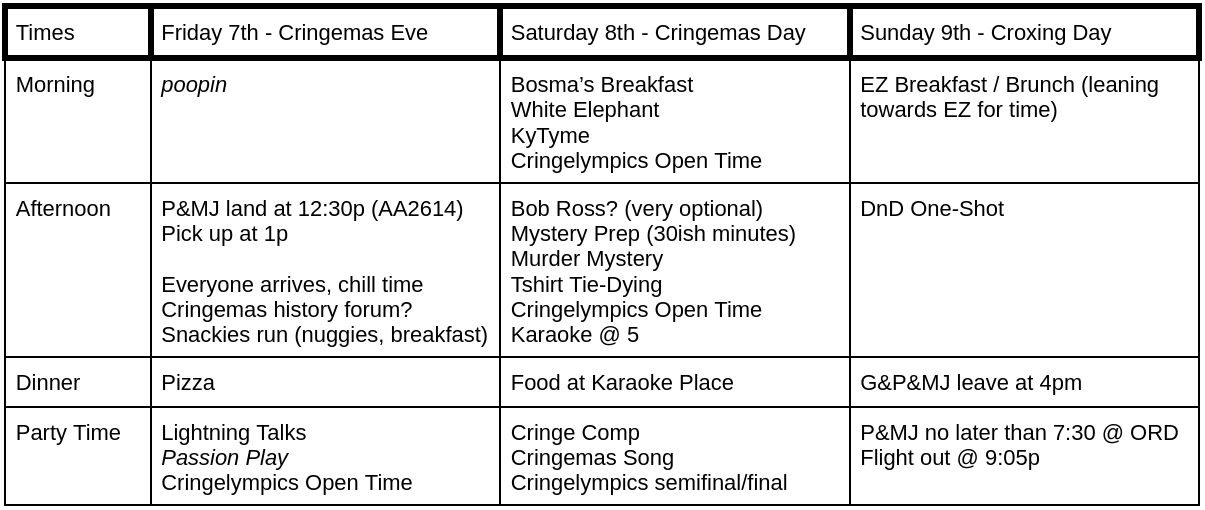 schedule